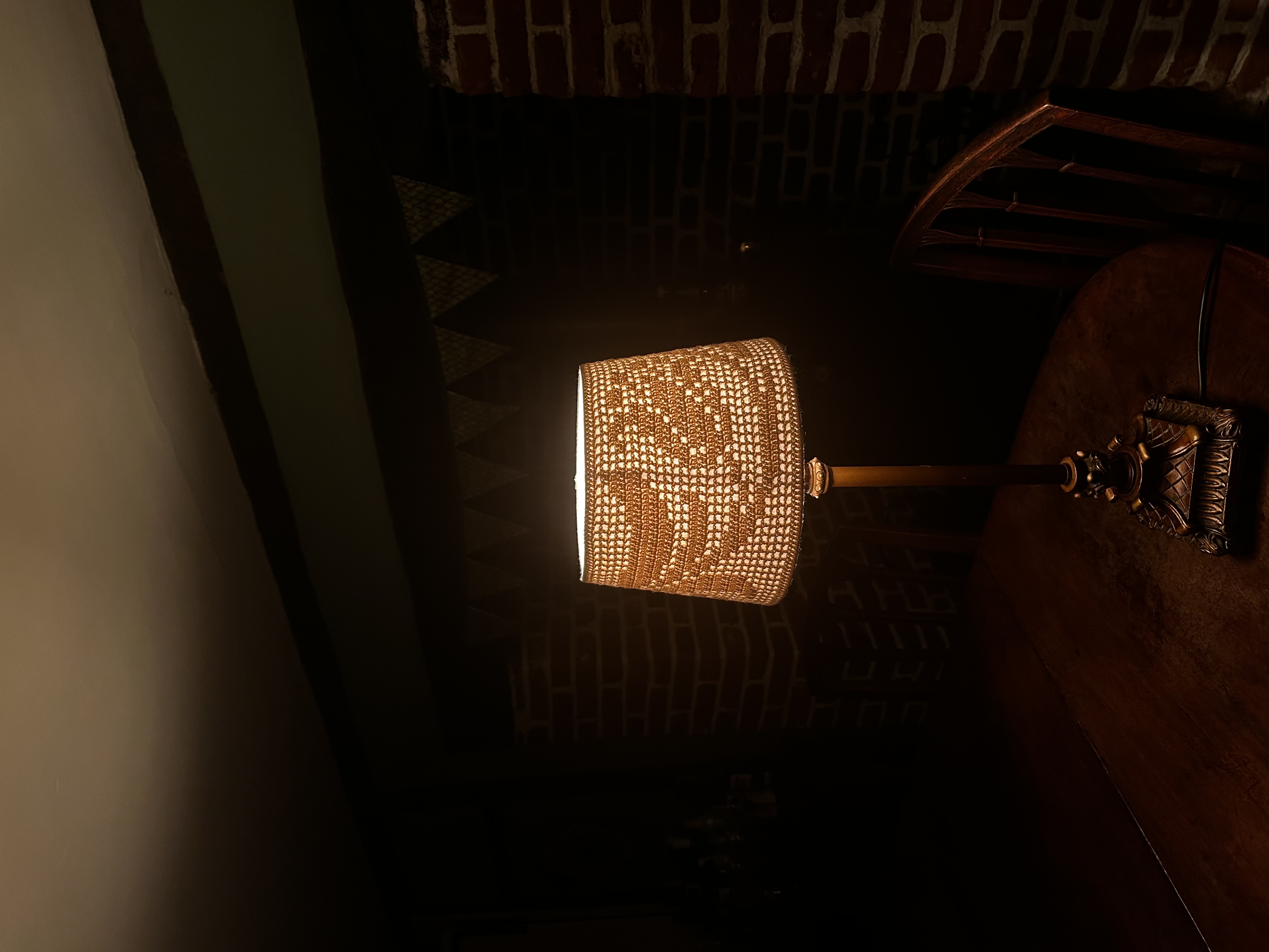 Inigo Flowers Lampshade, lit